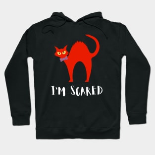 I'M SCARED : HORRIFIED CAT Hoodie